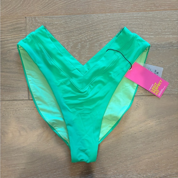 Free People OneOne Jesse full coverage swim bottom jungle green medium bottoms - Picture 5 of 8